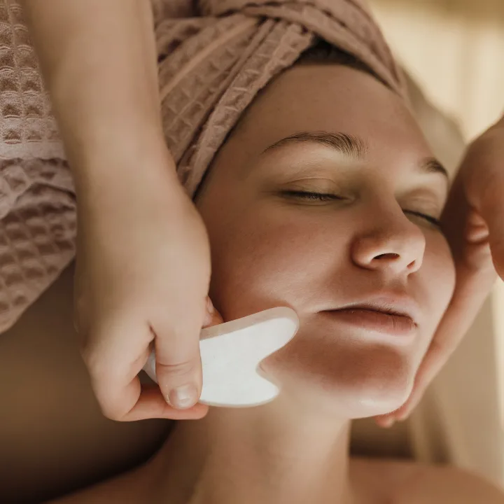 Gua sha facial massage